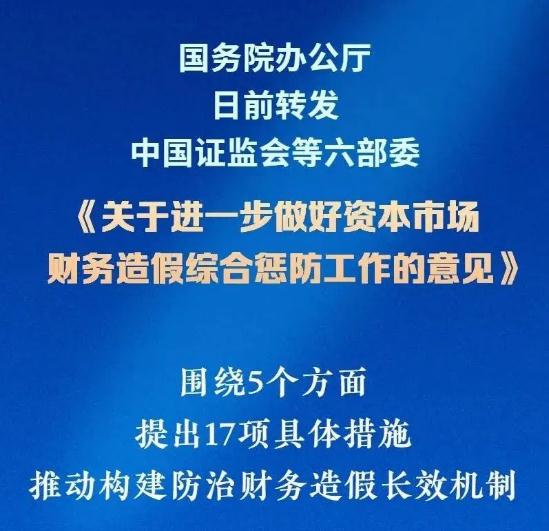 打击资本市场财务造假最新政策来了！释放“惩防并重”信号