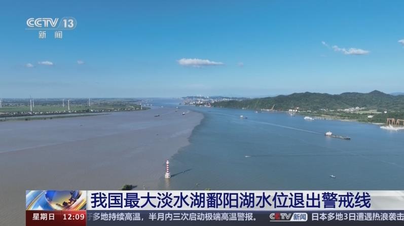 我国最大淡水湖鄱阳湖水位退出警戒线(图1)