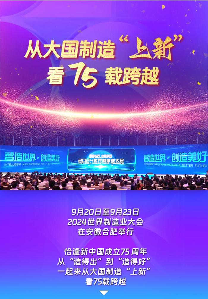 从大国制造“上新”看75载跨越——2024世界制造业大会观察(图1)